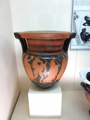 Turkey, Antalya, Archaeological Museum of Antalya.
An example of the wonderful collection of red figure pottery housed at the museum.
Photograph by Will Hooton.
