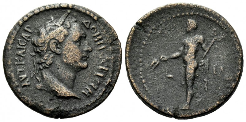 RPC 2640 Domitian
Æ Diobol, 7.60g
Alexandria mint, 91-92 AD
Obv: ΑΥΤ ΚΑΙϹΑΡ ΔΟΜΙΤ ϹƐΒ ΓƐΡΜ; Head of Domitian, wreathed with corn, r.
Rev: LΙΑ; Hermes standing, l., with corn-ears and caduceus
RPC 2640 (1 spec.). Emmett -. Dattari-Savio 6745.
Ex Naville Auction 88, 7 April 2024, lot 240.

An extremely rare diobol featuring Hermes on the reverse, fleetingly struck in regnal year 11 (91-92 AD). The Greeks equated the Egyptian god Thoth with Hermes. Like Thoth, Hermes was often a guide, a messenger, and an espouser of wit and learning. The wreath of corn ears Domitian is wearing on the obverse, along with the corn ears and caduceus Hermes is holding on the reverse, symbolise a profitable and stable grain supply. Missing from most major collections, only six specimens are recorded in the RPC online database.
