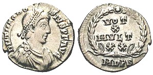 |Theodosius| |I|, |Theodosius| |I,| |19| |January| |379| |-| |17| |January| |395| |A.D.||siliqua|