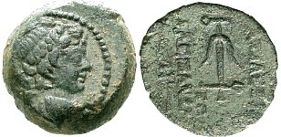 |Seleucid| |Kingdom|, |Seleukid| |Kingdom,| |Alexander| |II| |Zabinas,| |128| |-| |122| |B.C.||half| |denomination|