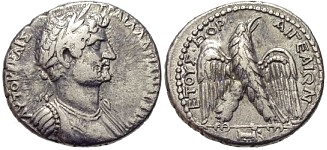 |Hadrian|, |Hadrian,| |11| |August| |117| |-| |10| |July| |138| |A.D.,| |Aegeae,| |Cilicia||tetradrachm|