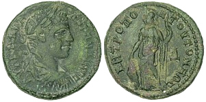 |Tomis|, |Elagabalus,| |16| |May| |218| |-| |11| |March| |222| |A.D.,| |Tomis,| |Moesia| |Inferior||tetrassaria|