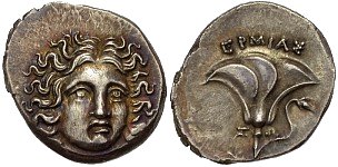 |Macedonian| |Kingdom|, |Macedonian| |Kingdom,| |Perseus,| |179| |-| |168| |B.C.,| |Pseudo-Rhodian| |Coinage||drachm|