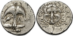 |Apollonia| |Pontica|, |Apollonia| |Pontika,| |Thrace,| |c.| |480| |-| |450| || |B.C.||drachm|