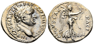 |Vespasian|, |Vespasian,| |1| |July| |69| |-| |24| |June| |79| |A.D.||denarius|