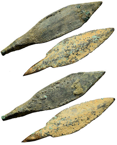 |Metal| |Arrowheads|, |Canaanite,| |Lot| |of| |2| |Bronze| |Arrowheads,| |Middle| |-| |Late| |Bronze| |Age,| |c.| |1550| |-| |1200| |B.C.|, 