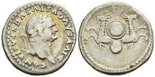 |Vespasian|, |Vespasian,| |1| |July| |69| |-| |24| |June| |79| |A.D.,| |Commemorative| |Issued| |by| |Titus||denarius|