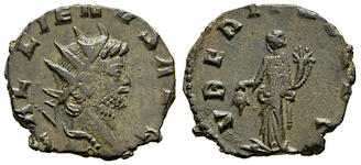 |Gallienus|, |Gallienus,| |August| |253| |-| |September| |268| |A.D.||antoninianus|